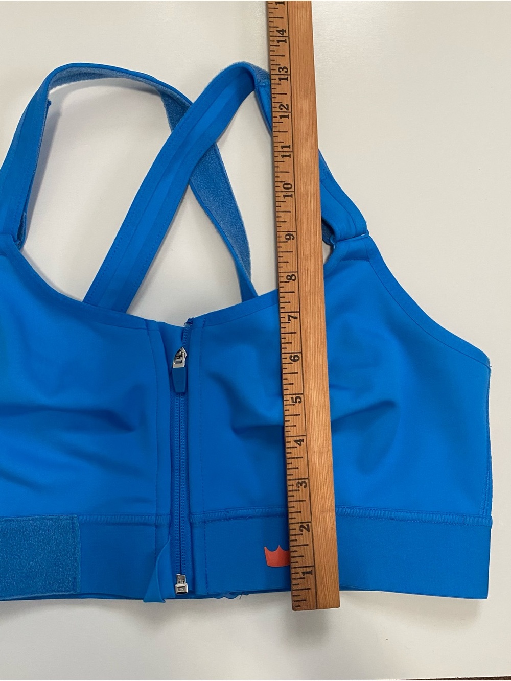 SHEFIT Flex Sports Bra Blue Size 1 Luxe Zip Front Adjustable Stretchy Activewear - Picture 5 of 5